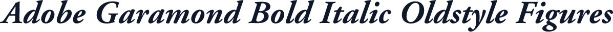 Adobe Garamond Bold Italic Oldstyle Figures