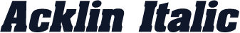 Acklin Italic