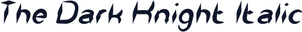 The Dark Knight Italic