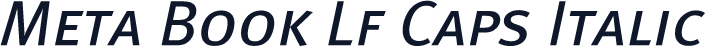 Meta Book Lf Caps Italic