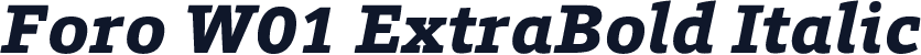 Foro W01 ExtraBold Italic