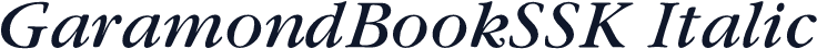 GaramondBookSSK Italic