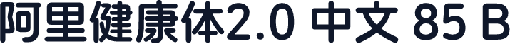 阿里健康体2.0 中文 85 B