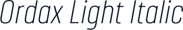 Ordax Light Italic