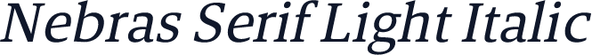 Nebras Serif Light Italic
