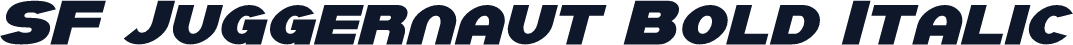 SF Juggernaut Bold Italic