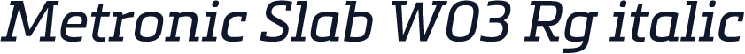Metronic Slab W03 Rg italic