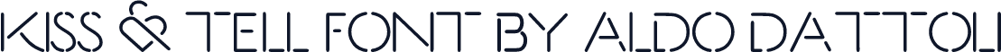 Kiss & Tell Font By Aldo Dattoli