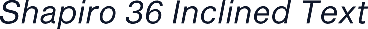 Shapiro 36 Inclined Text