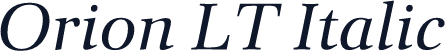 Orion LT Italic