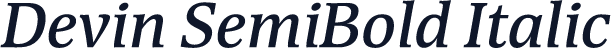 Devin SemiBold Italic