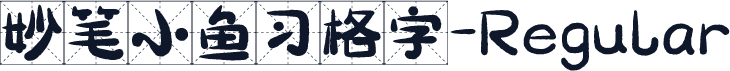 妙笔小鱼习格字-Regular
