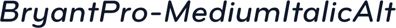 BryantPro-MediumItalicAlt
