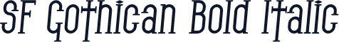 SF Gothican Bold Italic