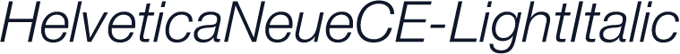 HelveticaNeueCE-LightItalic