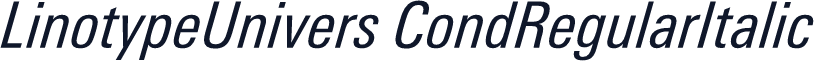 LinotypeUnivers CondRegularItalic