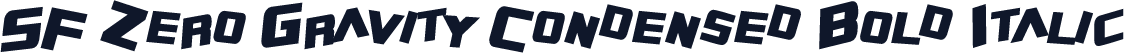 SF Zero Gravity Condensed Bold Italic