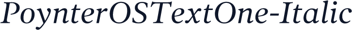 PoynterOSTextOne-Italic