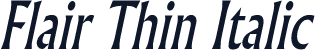 Flair Thin Italic