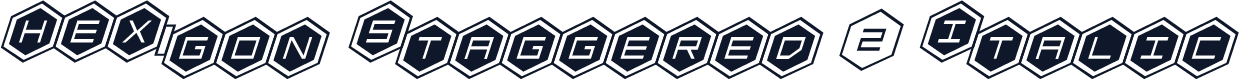 HEX:gon Staggered 2 Italic