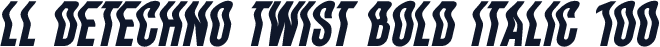 LL DEtechno Twist Bold Italic 100
