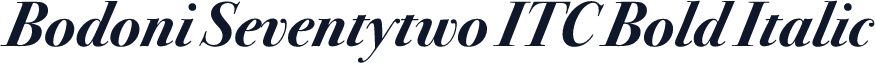 Bodoni Seventytwo ITC Bold Italic