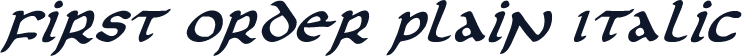 First Order Plain Italic