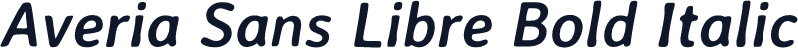 Averia Sans Libre Bold Italic
