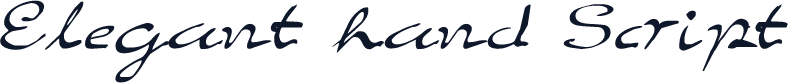 Elegant hand Script
