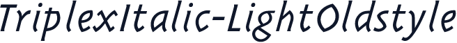 TriplexItalic-LightOldstyle
