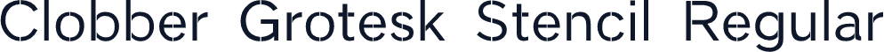Clobber Grotesk Stencil Regular