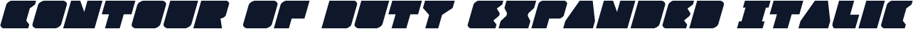 Contour of Duty Expanded Italic