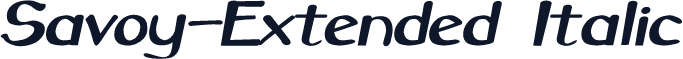 Savoy-Extended Italic