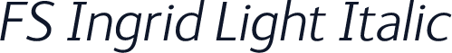 FS Ingrid Light Italic