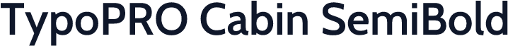 TypoPRO Cabin SemiBold