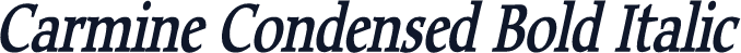 Carmine Condensed Bold Italic