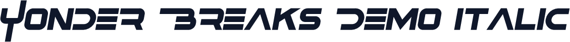 Yonder Breaks Demo Italic