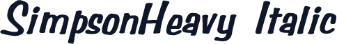 SimpsonHeavy  Italic
