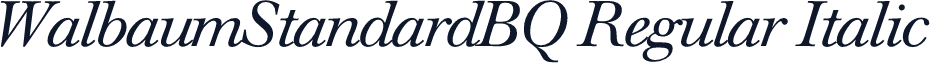 WalbaumStandardBQ Regular Italic