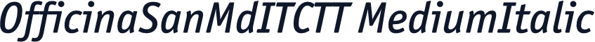 OfficinaSanMdITCTT MediumItalic