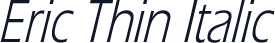 Eric Thin Italic