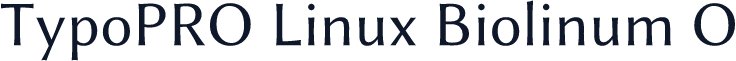 TypoPRO Linux Biolinum O