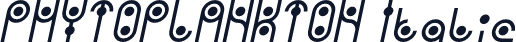 PHYTOPLANKTON Italic