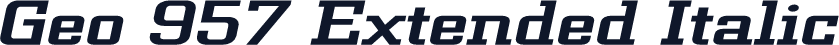 Geo 957 Extended Italic