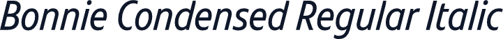 Bonnie Condensed Regular Italic