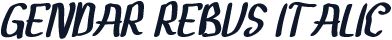 Gendar Rebus Italic