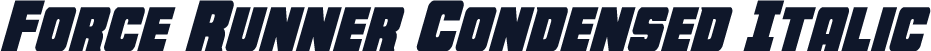 Force Runner Condensed Italic