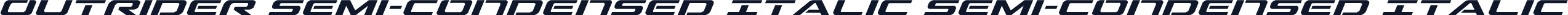 Outrider Semi-Condensed Italic Semi-Condensed Italic