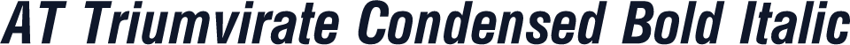 AT Triumvirate Condensed Bold Italic