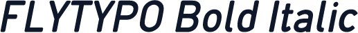 FLYTYPO Bold Italic